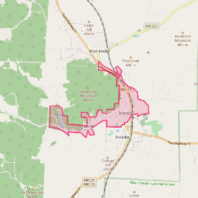 Map of Ironton