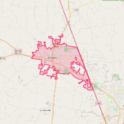 Map of Jackson