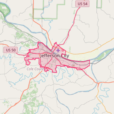 Map of Jefferson City