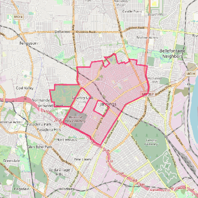 Map of Jennings