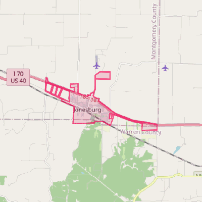 Map of Jonesburg