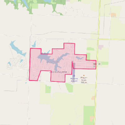 Map of Lake Lafayette