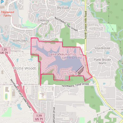 Map of Lake Waukomis