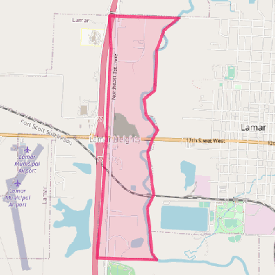 Map of Lamar Heights