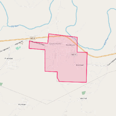 Map of Leadwood