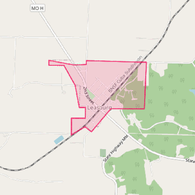 Map of Leasburg