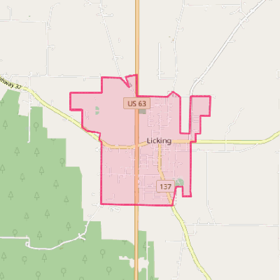Map of Licking