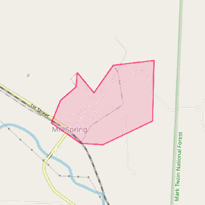 Map of Mill Spring