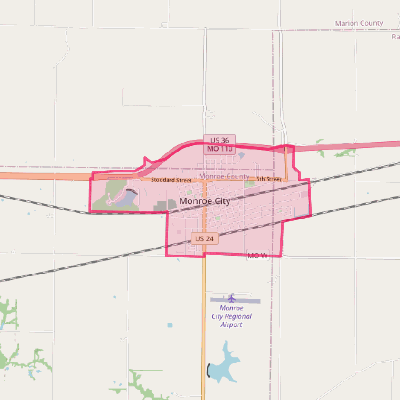 Map of Monroe City