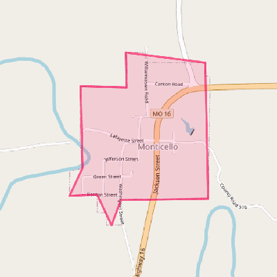 Map of Monticello