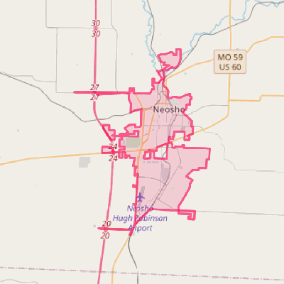 Map of Neosho