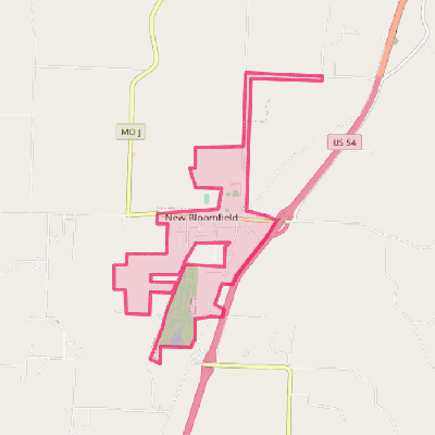 Map of New Bloomfield