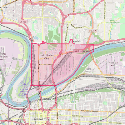 Map of North Kansas City