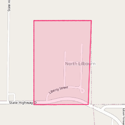 Map of North Lilbourn