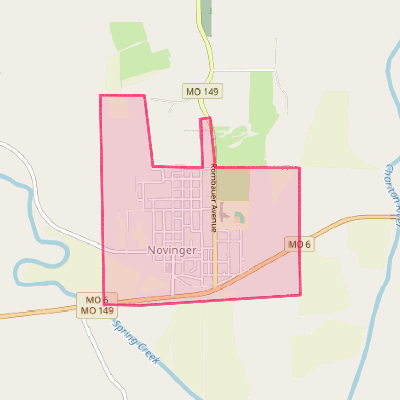 Map of Novinger