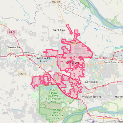 Map of O'Fallon