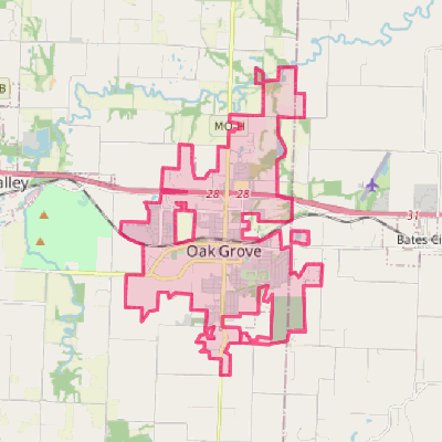 Map of Oak Grove