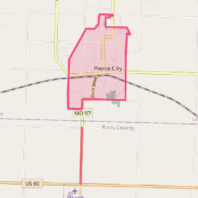 Map of Pierce City