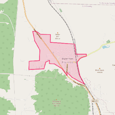 Map of Pilot Knob