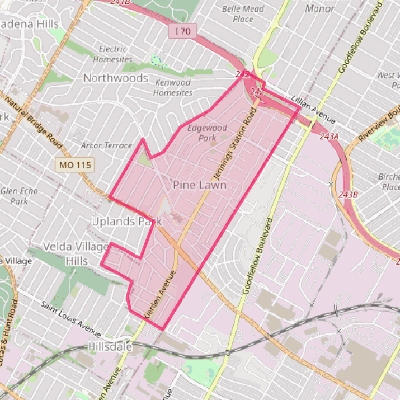 Map of Pine Lawn