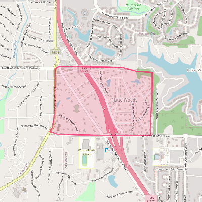 Map of Platte Woods