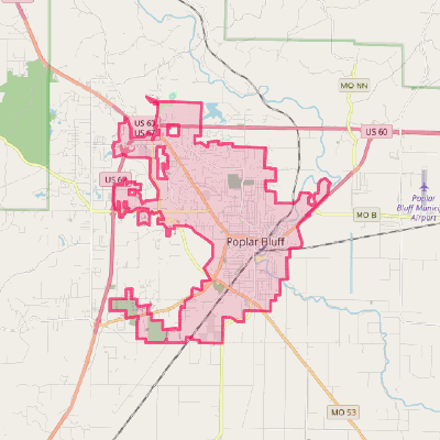 Map of Poplar Bluff