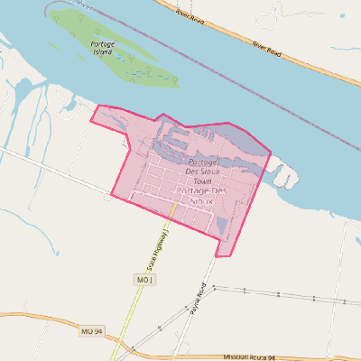 Map of Portage Des Sioux