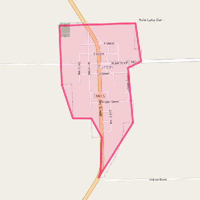 Map of Purdin