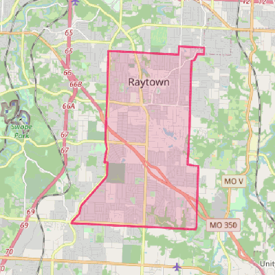 Map of Raytown