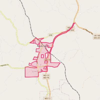 Map of Reeds Spring