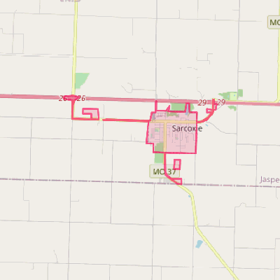 Map of Sarcoxie