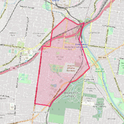 Map of Shrewsbury