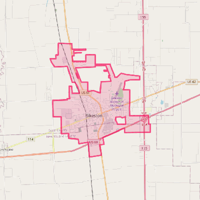 Map of Sikeston