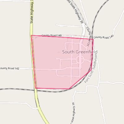 Map of South Greenfield