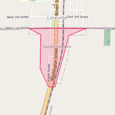 Map of South Lineville