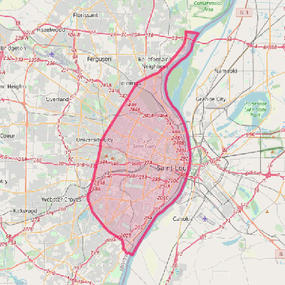 Map of St. Louis