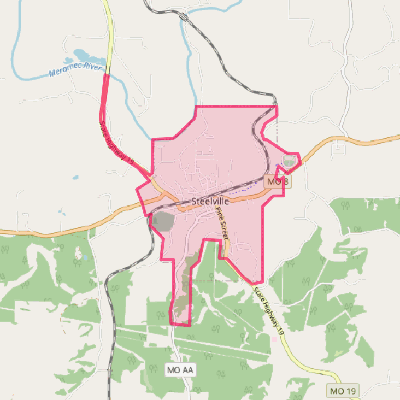 Map of Steelville