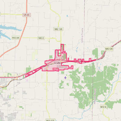 Map of Strafford