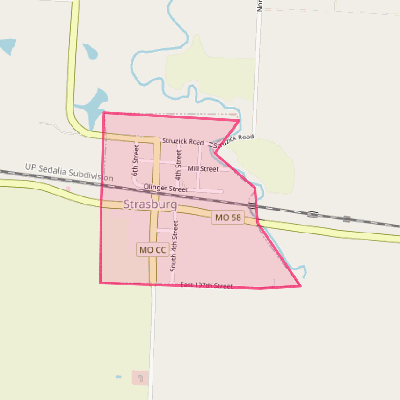 Map of Strasburg