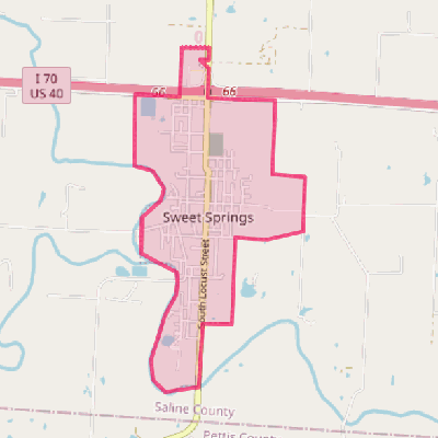 Map of Sweet Springs