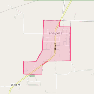 Map of Taneyville