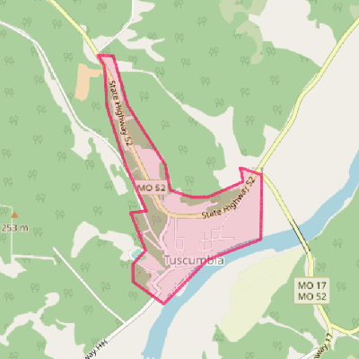 Map of Tuscumbia