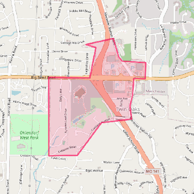 Map of Twin Oaks