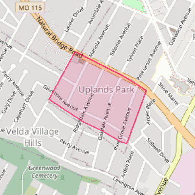 Map of Uplands Park