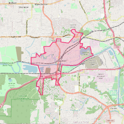 Map of Valley Park