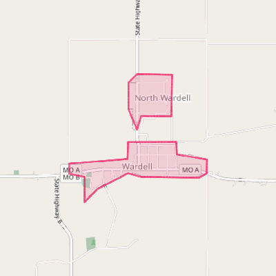 Map of Wardell