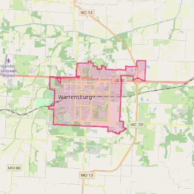 Map of Warrensburg