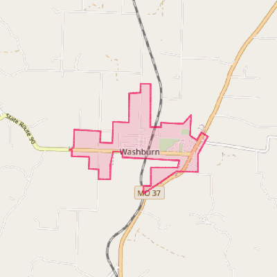 Map of Washburn