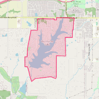 Map of Weatherby Lake