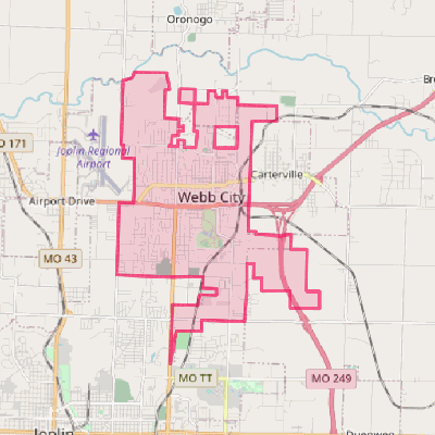 Map of Webb City